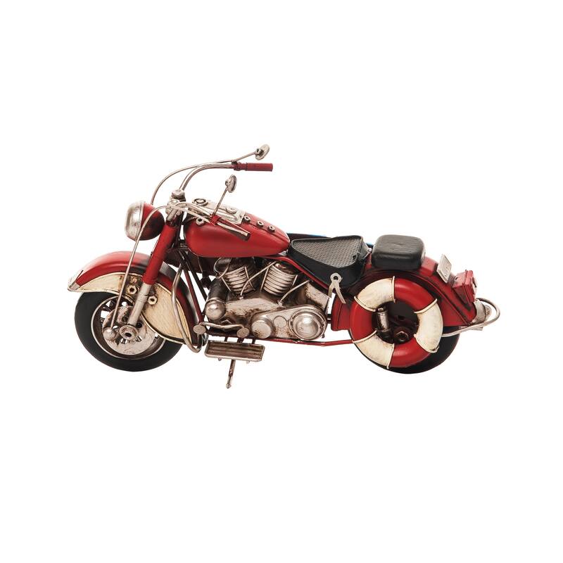 Motorcycle W/Surf Board Figurine