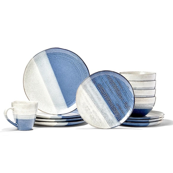 Gaia Blue 16Pc Dinner Set - Bed Bath & Beyond - 36070741