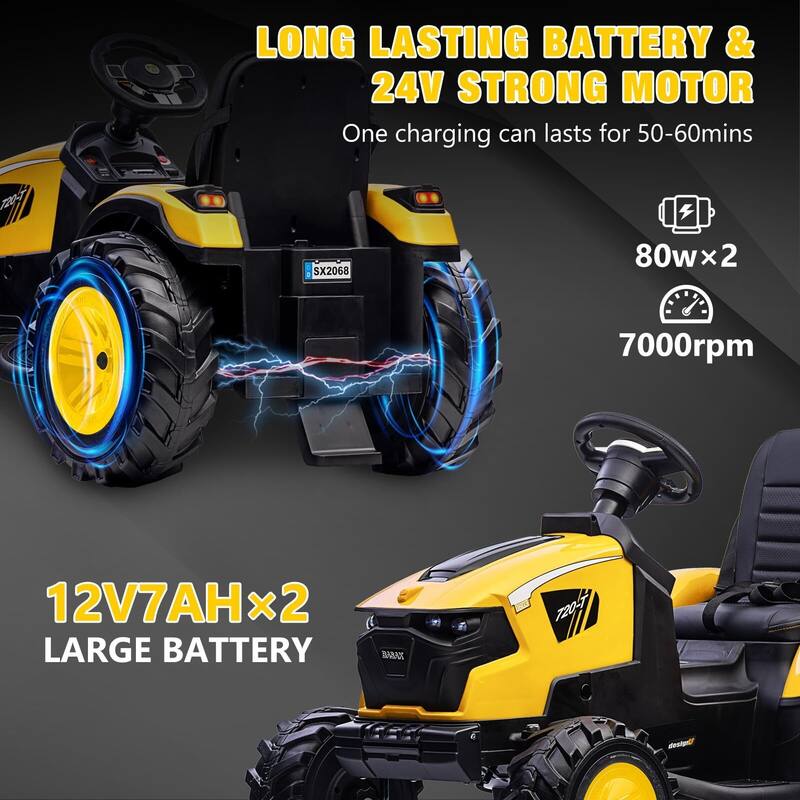 3 in 1 Ride on Tractor, Excavator & Bulldozer