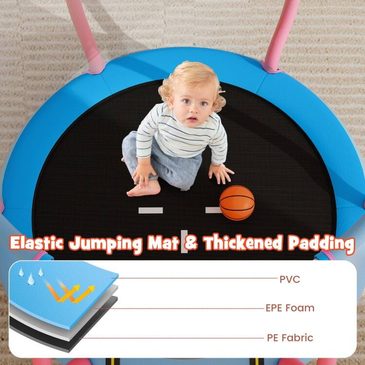 Kids Trampoline Indoor & Outdoor Pumpkin Trampoline-Pink - Multi