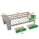 preview thumbnail 5 of 7, Twin Size Daybed with Desk, Green Leaf Shape Drawers and Shelves