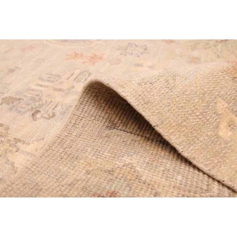 ECARPETGALLERY Hand-knotted Kavya Oushak Beige Wool Rug - 8'1 x 9'9