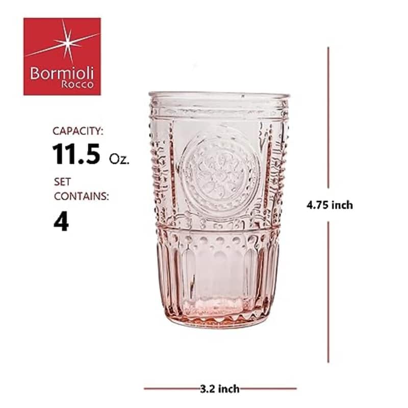 Bormioli Rocco Set Of 4 Romantic Glasses