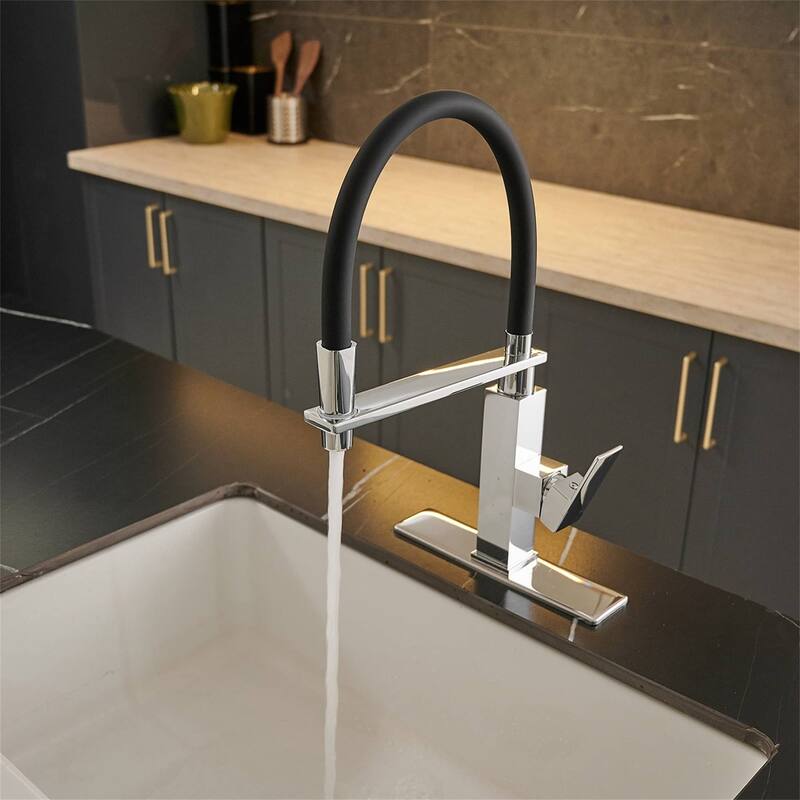Single Handle Kitchen Sink Faucets With Pull Down Sprayer One Hole Basin Vanity Faucet Stainless Steel Lead Free Modern Tap