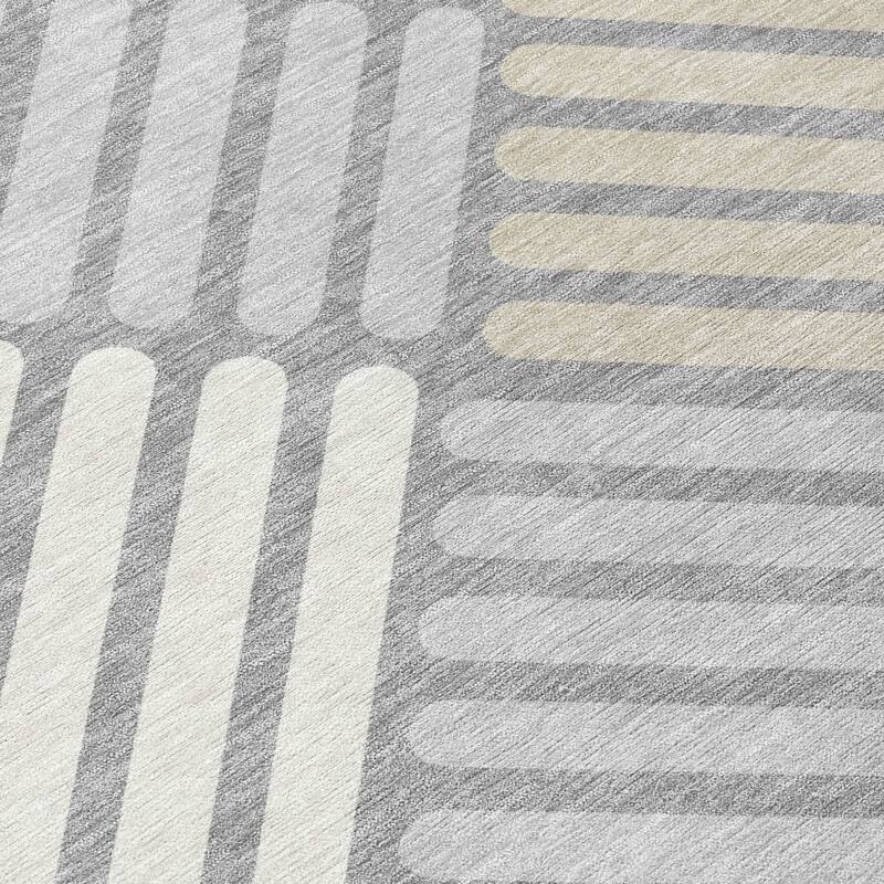 Machine Washable Indoor/ Outdoor Modern Weave Chantille Rug