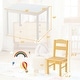 preview thumbnail 2 of 10, Costway 5 Piece Kids Wood Table Chair Set Activity Toddler Playroom