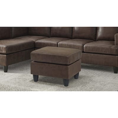 Sierra Accent Ottoman in Faux Leather