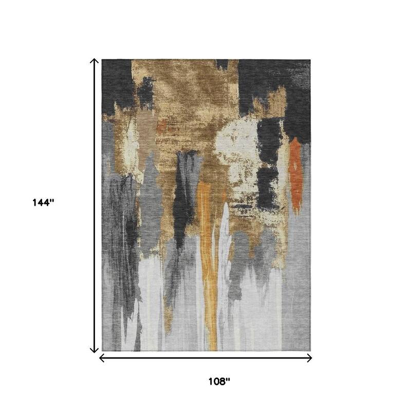 HomeRoots Abstract Transitional Rectangle Outdoor Rug
