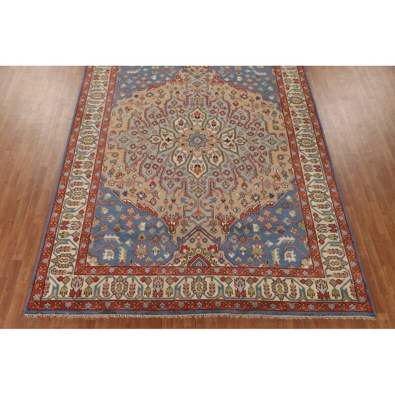 Traditional Heriz Serapi Oriental Area Rug Handmade Wool Carpet - 8'11" x 11'10"