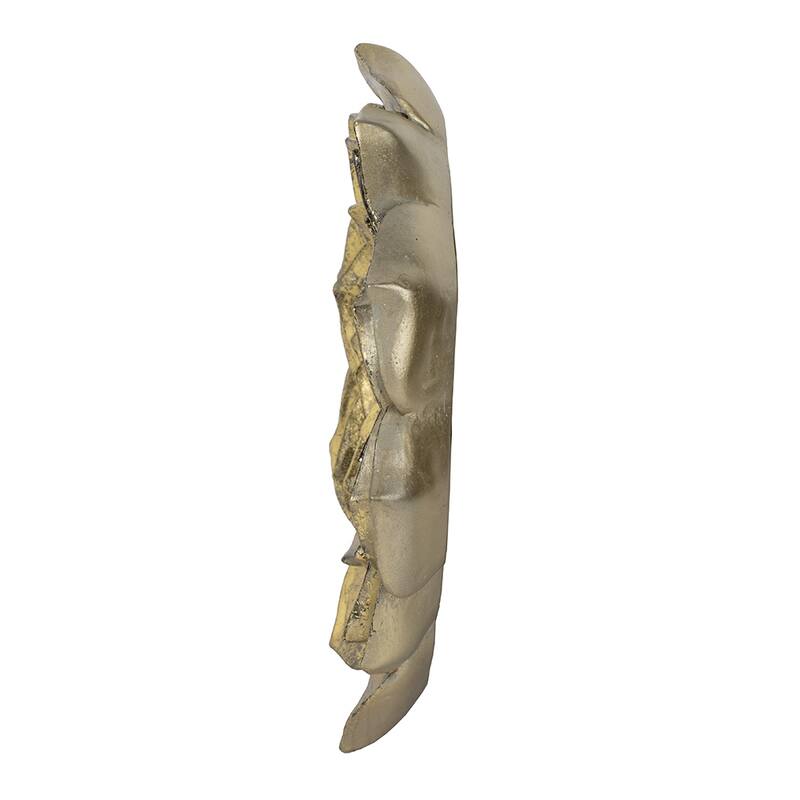 Modern Piece Succulent Wall Decor with Gold Finish Unique Textured Design, for Home and Office Decor