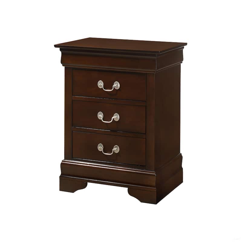 Modern Storage Nightstand with Three Roomy Drawers Bedside Table Bedroom Cabinet for Bedroom - Beige