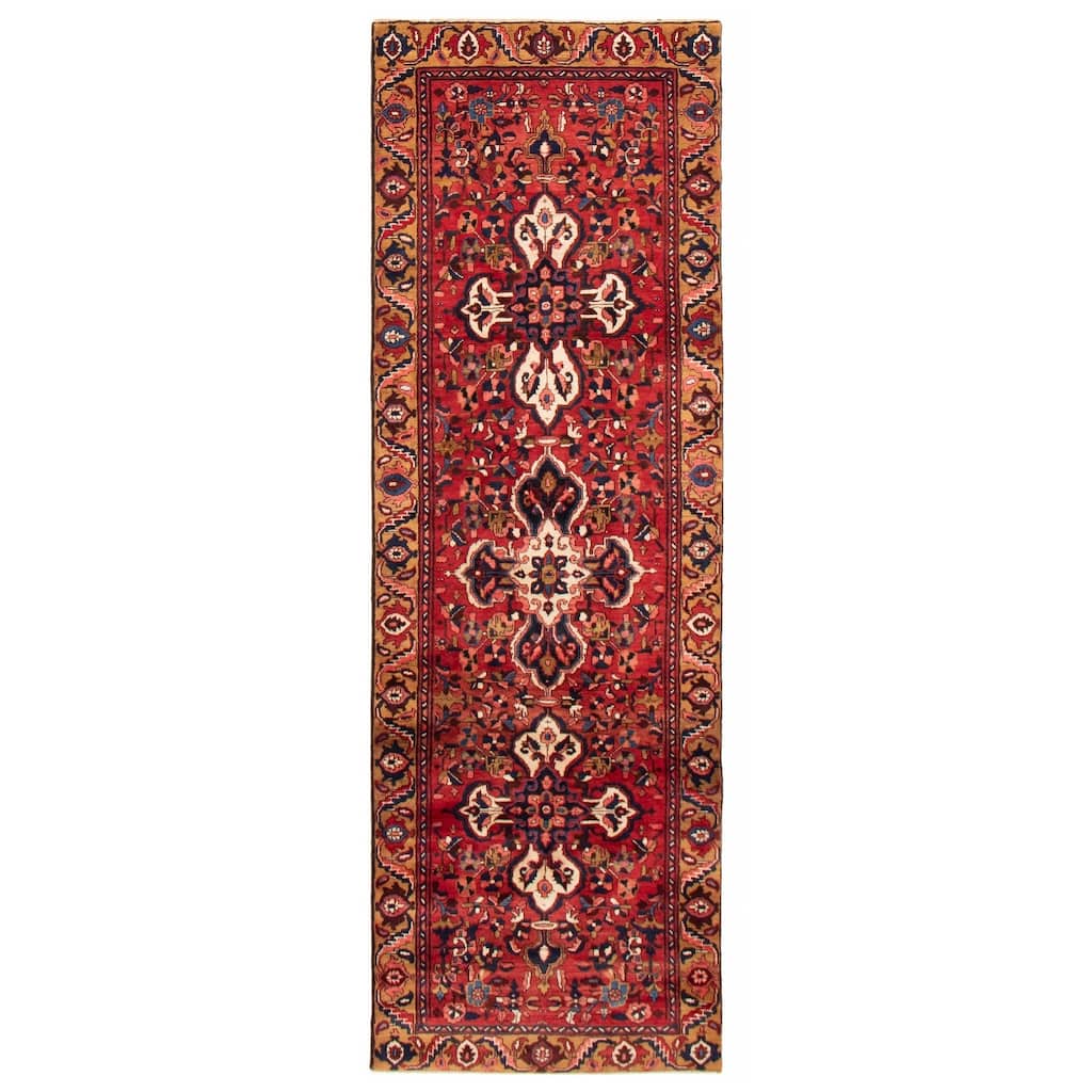 ECARPETGALLERY Hand-knotted Sarabi Red Wool Rug - 3'3 x 9'10