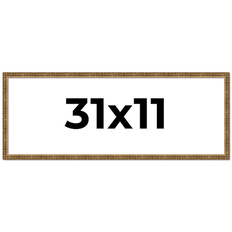 31x11 Frame Gold Kingsley Distressed Solid Wood Picture Frame Width