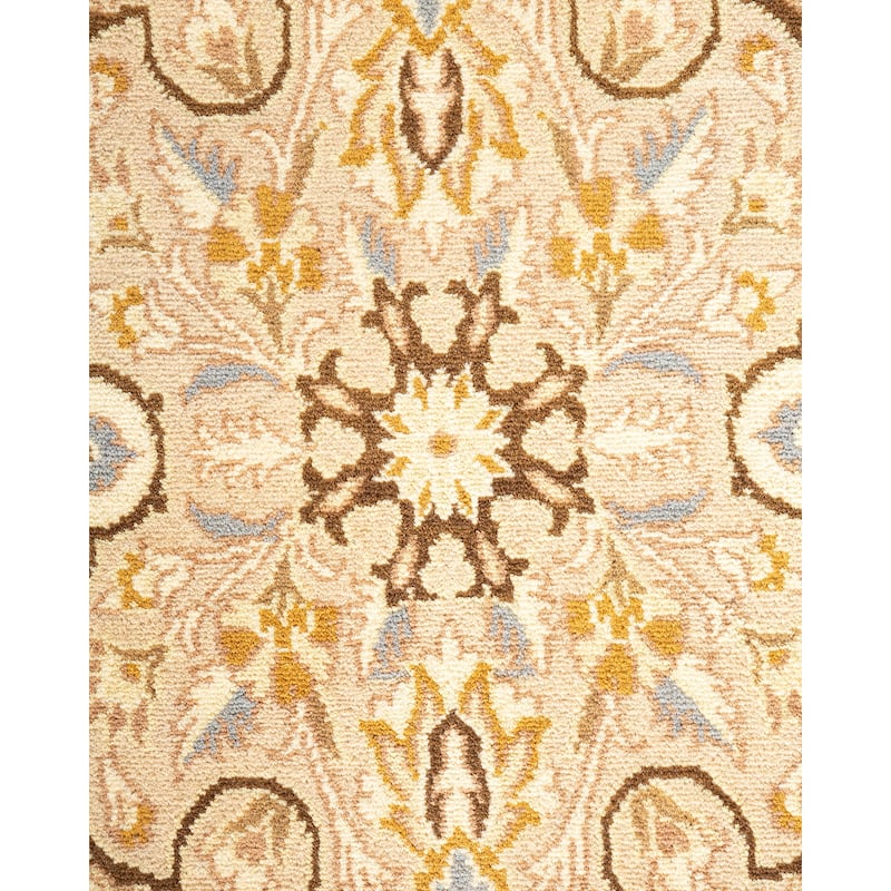 Overton Hand Knotted Wool Vintage Inspired Traditional Mogul Ivory Area Rug - 9 x 12