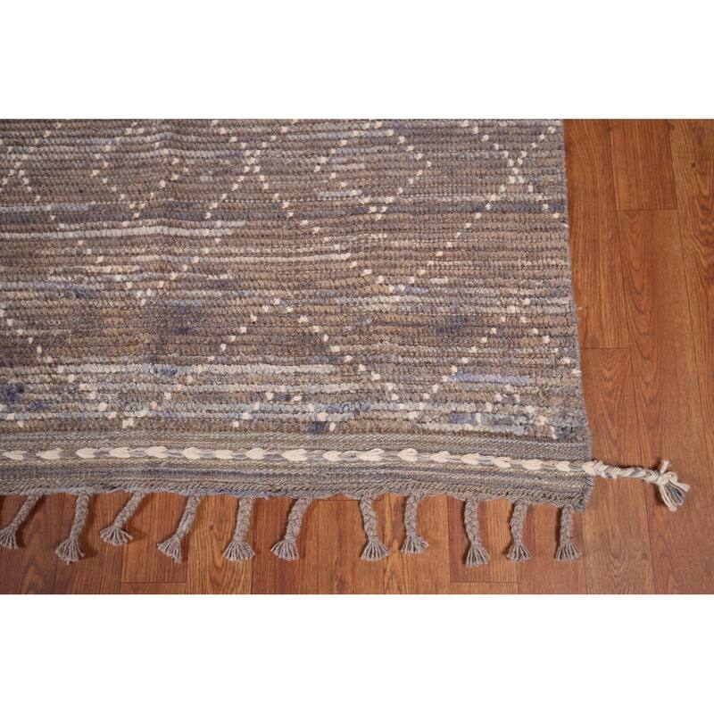 Trellis Moroccan Oriental Area Rug Handmade Wool Carpet - 7'10"x 12'9"