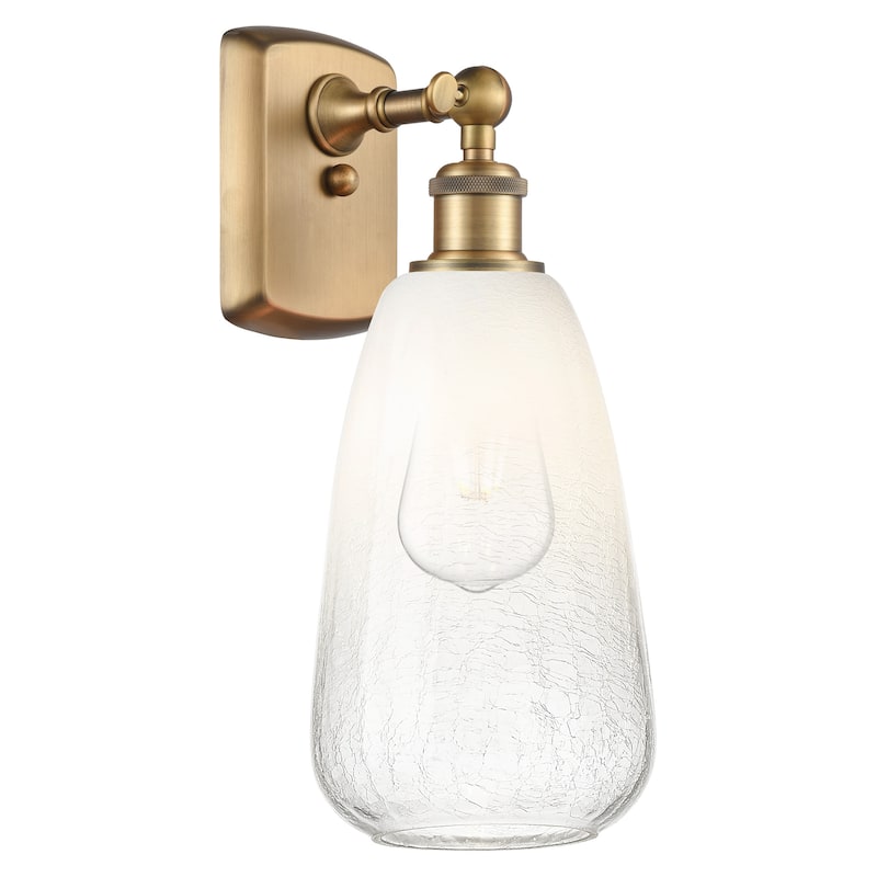 Innovations Lighting 516-1W-14-6 Brookhaven Almond Sconce Brookhaven - Brushed Brass / Opal