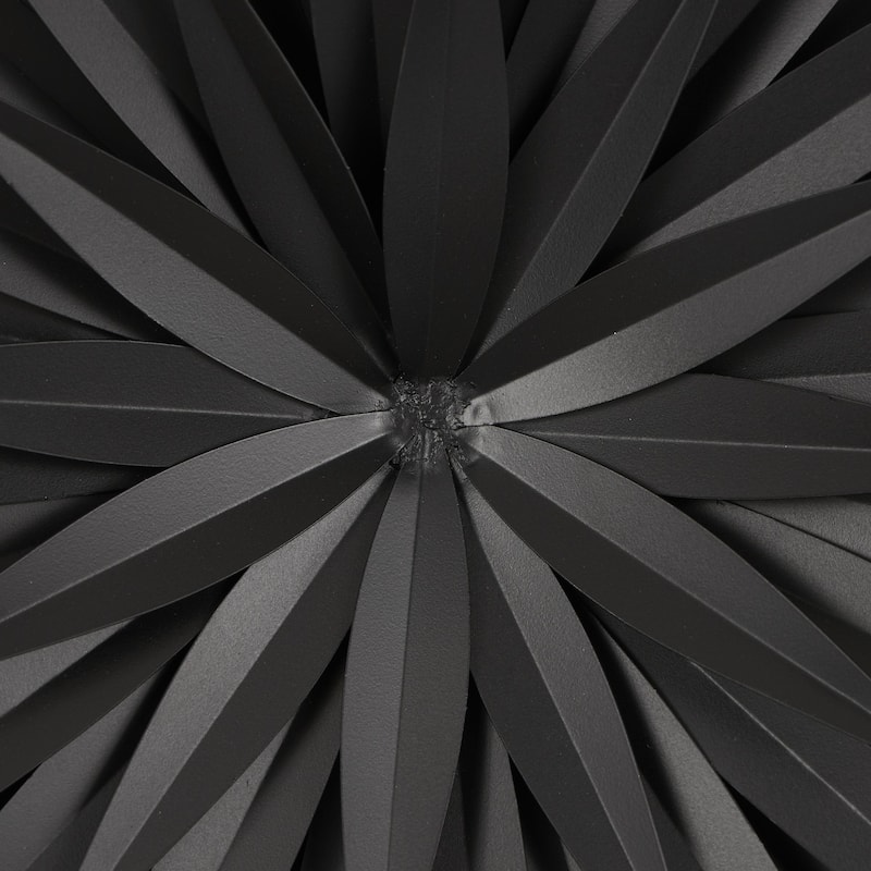 Metal Sunburst Large Layered 3D Home Wall Decor - Black - Roche River Decor