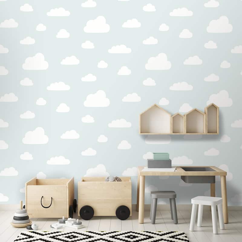 Veer Decor Clouds Pastel Wallpaper. - N/A