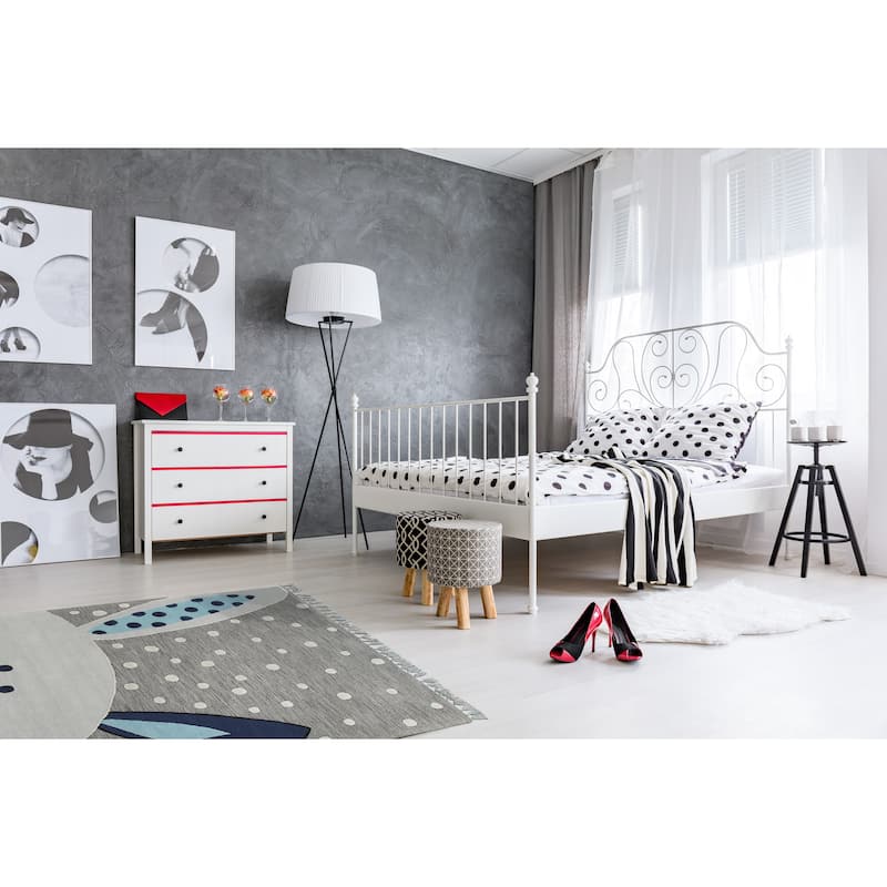 Home Decor EORC Hand-Tufted Wool Children's Rug, Gray Soft & Durable Area Rug for Adding Comfort and Playful Charm to Kids'