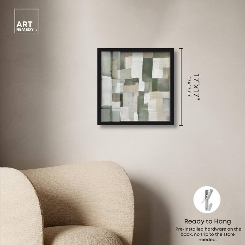 Pale Jade Green I Shadowbox by Art Remedy