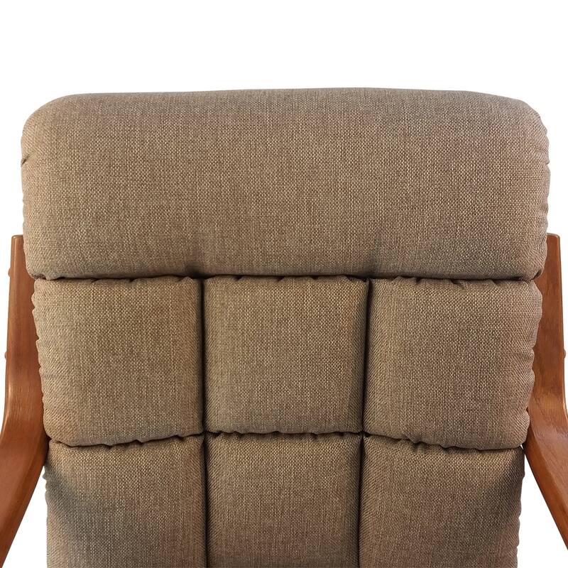 Caster Chair Company Camile Caster Arm Chair in Toast Tweed Fabric
