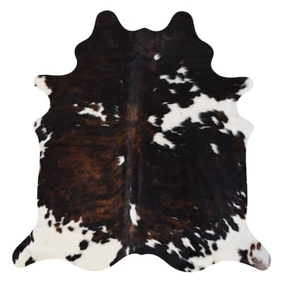 Real Cowhide Rug Tricolor & White - 6' x 7'