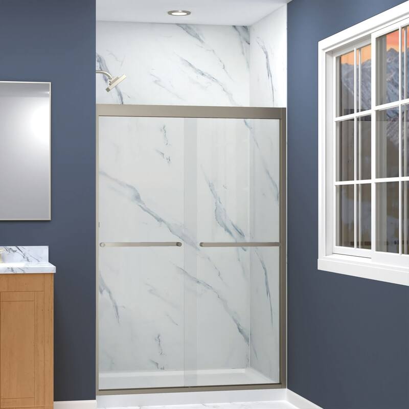 Transolid FBPT487008C-R 70" High x 47" Wide Bypass Frameless Shower