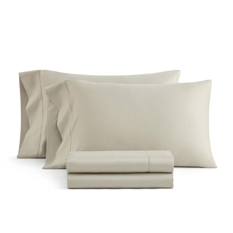 Martha By Martha Stewart Classic Elegance Solid Cotton Sheet Set - Grey - King