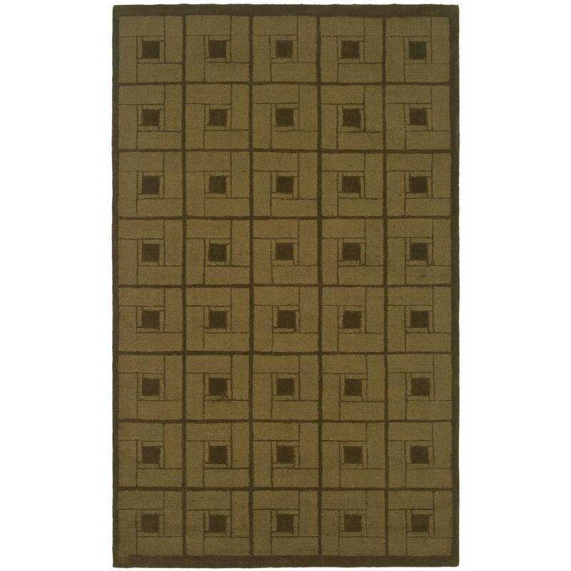 Martha Stewart by SAFAVIEH Square Knot Wool Rug - 8' x 10' - Feather Duster