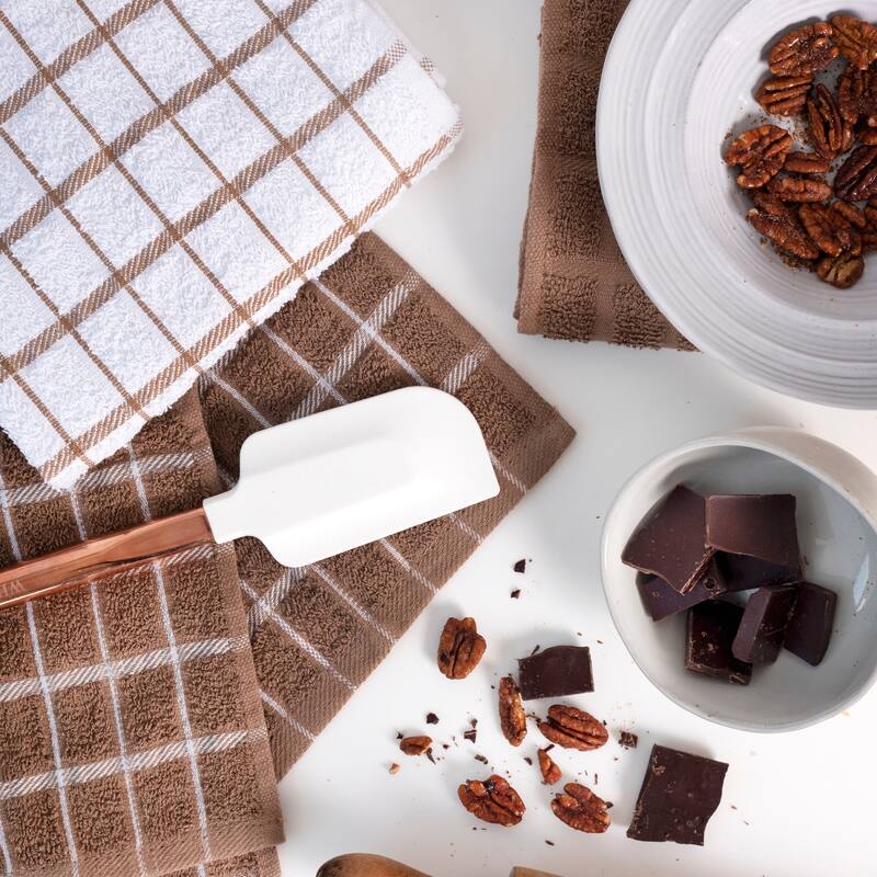RITZ Cotton Terry Check Kitchen Towels (Set of 3)