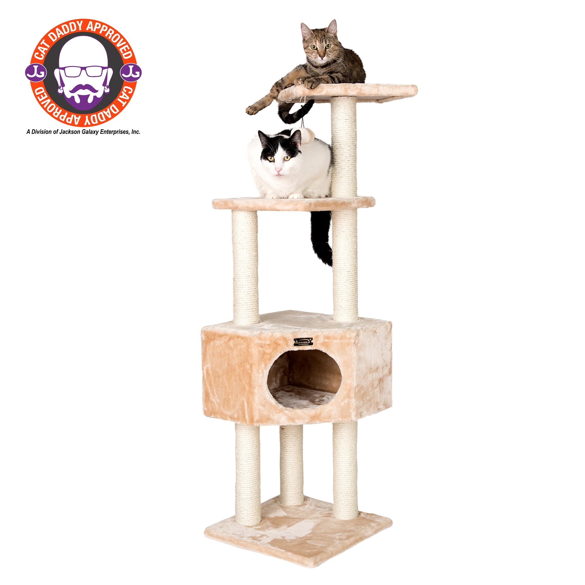 Armarkat 3 Tier Cat Tree Armarkat Scratch Furniture A5201 Beige On Sale Overstock 4413792