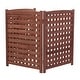 preview thumbnail 15 of 36, 3-Panel Outdoor Air Conditioner Fence Screen, Outside Wood Privacy Fence, 32" W x 38" H