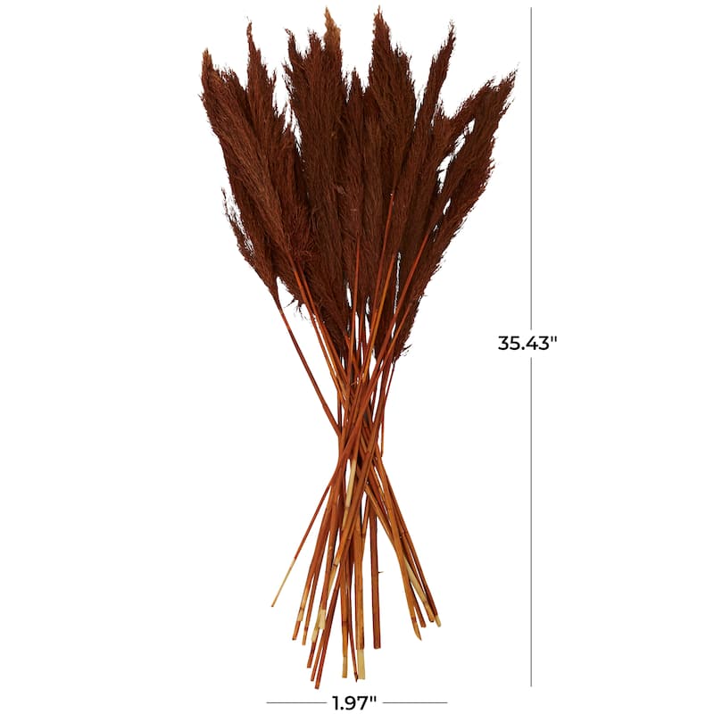 Copper Dried Plant Pampas Home Decor Natural Foliage with Long Stems