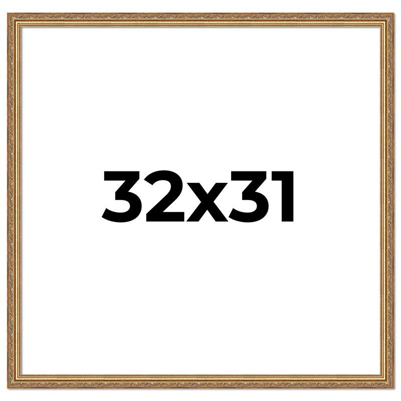 32x31 Frame Red Solid Wood Picture Frame Width 1.75 Inches | Interior Frame Depth 1 13/16 Inches