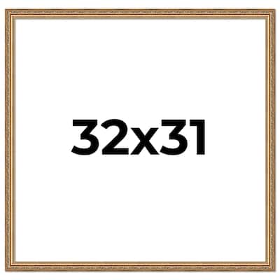 32x31 Frame Red Solid Wood Picture Frame Width 1.75 Inches | Interior Frame Depth 1 13/16 Inches