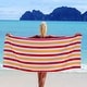 preview thumbnail 3 of 32, Arkwright Cabo Cabana 4-Piece Oversized Striped Beach Towel Set - 30x70