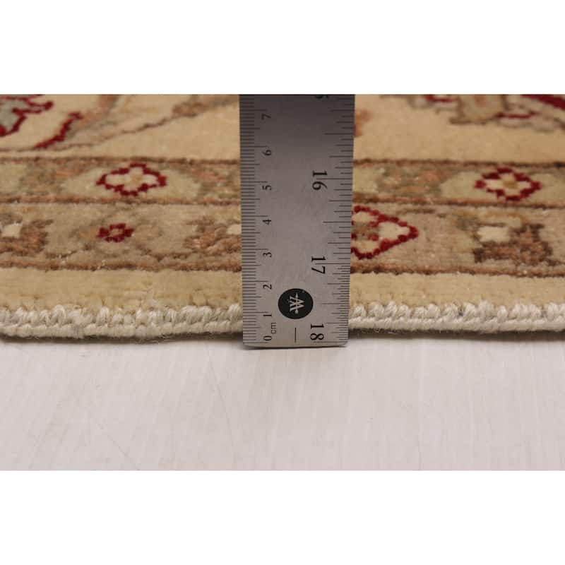 ECARPETGALLERY Hand-knotted Jamshidpour Cream Wool Rug - 6' 7" x 10' 3"