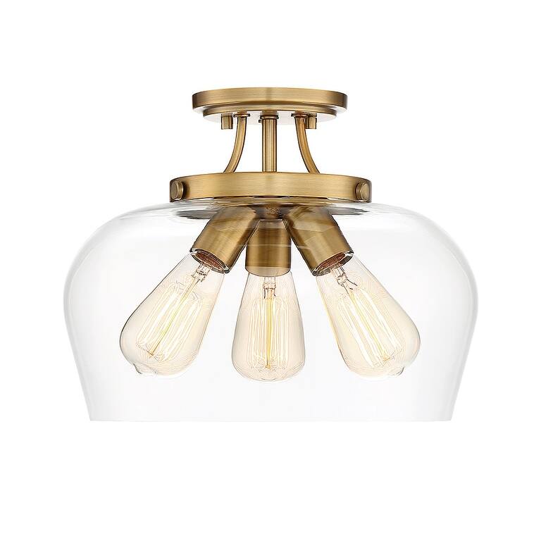 Savoy House Octave 3 Light 13" Wide Semi-Flush Ceiling Fixture