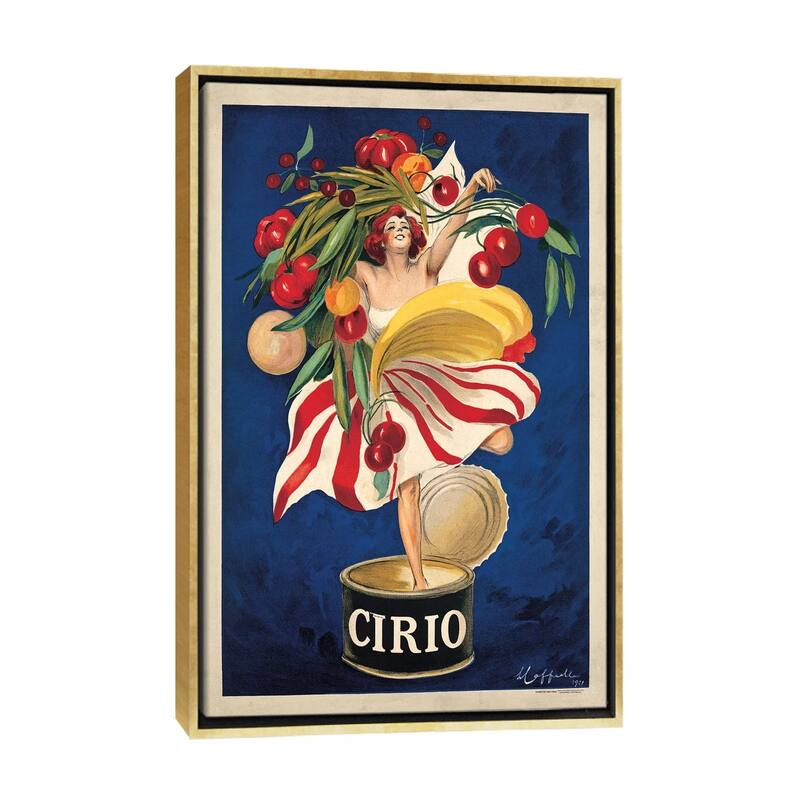 iCanvas "Cirio" by Leonetto Cappiello Framed Canvas Print - Gold - 48x32