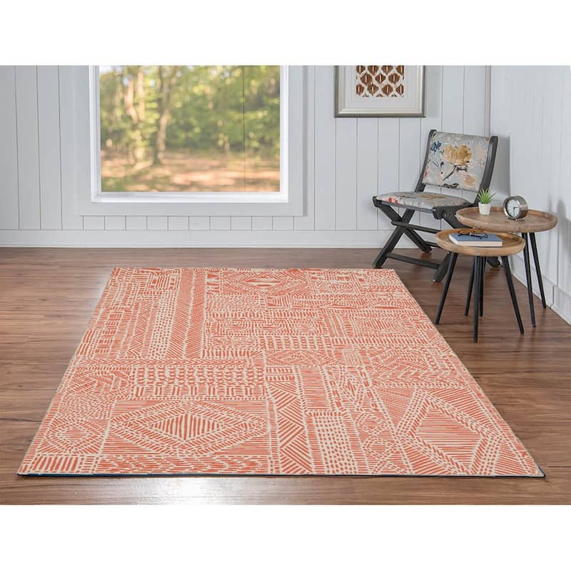 Cayden Machine Washable Geometic Area Rug