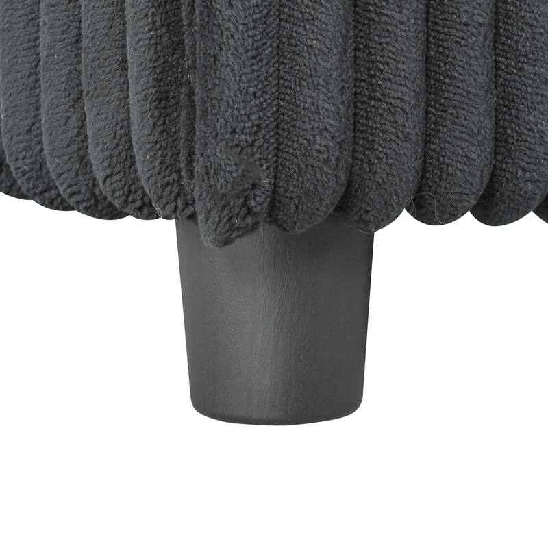 GDFStudio - Polyester 50.9" Loveseat Chaise with Cup Holders