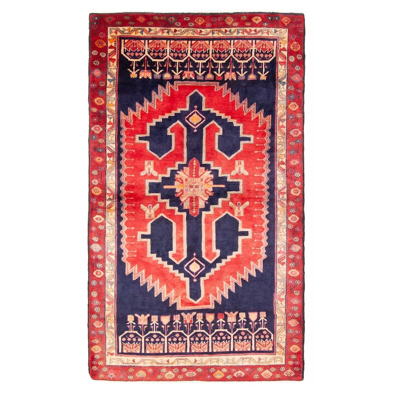 ECARPETGALLERY Hand-knotted Konya Anatolian Red Wool Rug - 4'3 x 7'2 - Red - 4'3 x 7'2