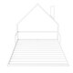 preview thumbnail 9 of 7, Full Size Metal Floor Bed Slats Support Bed Frame with House-shaped Headboard, Simple Metal Bed Kids Toddler, Solids White