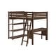 preview thumbnail 15 of 16, Full-Size High Loft Bed With Bookcase and Desk