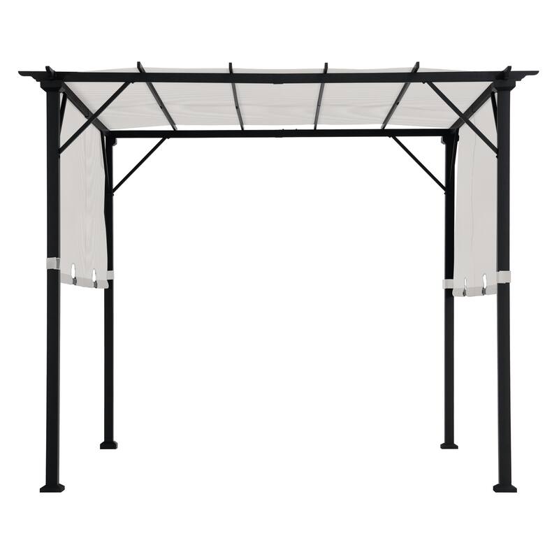 Sunjoy 9 x 9 ft RetracTable Shade Pergola - White
