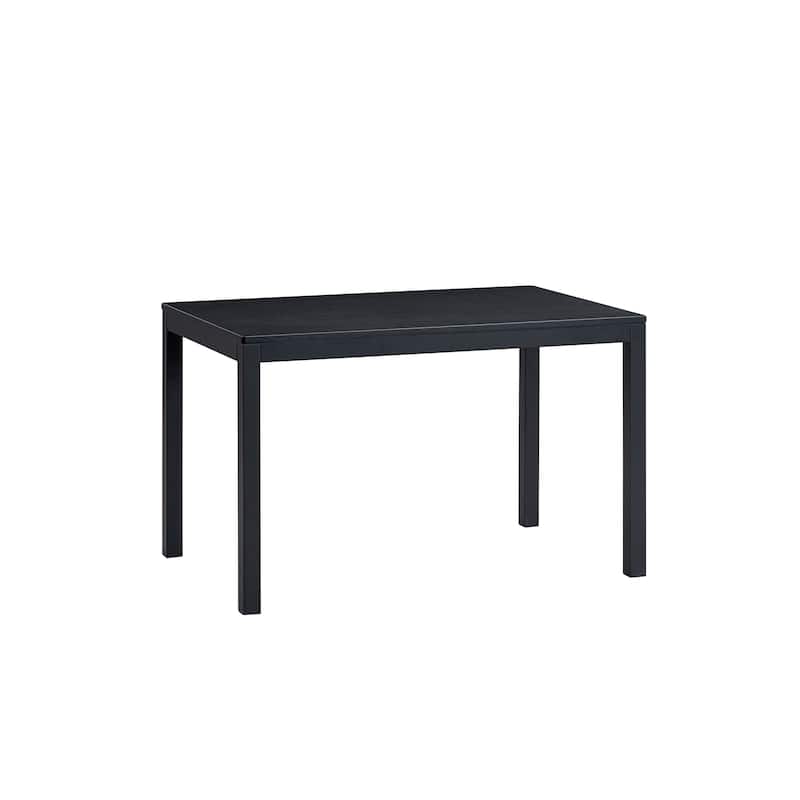 HomeRoots 47" Black Wood Dining Table - 47.00 in. x 30.00 in. x 30.00 in.