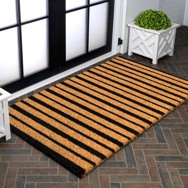 JONATHAN Y Classic Natural Coir Mat Indoor/Outdoor