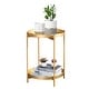 preview thumbnail 12 of 14, Adeco Side Table 2-Tier Metal Round End Table with Removable Tray - 17.5""(D)x 17.5""(W)x 20.7""(H)