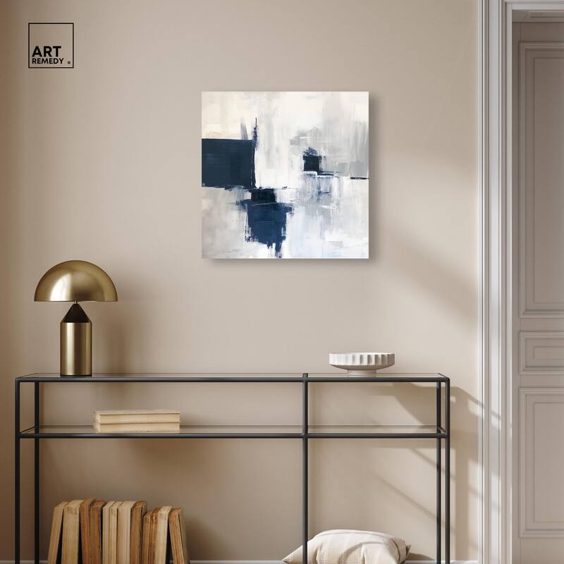 Porcelain Blue on White I Canvas by Art Remedy, Gallery Wrapped