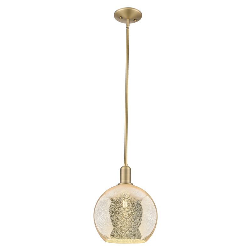 Innovations Lighting Endless Possibilities Arcadia - Athens - 1 Light 10" Stem Hung Mini Pendant - Mercury/Brushed Brass